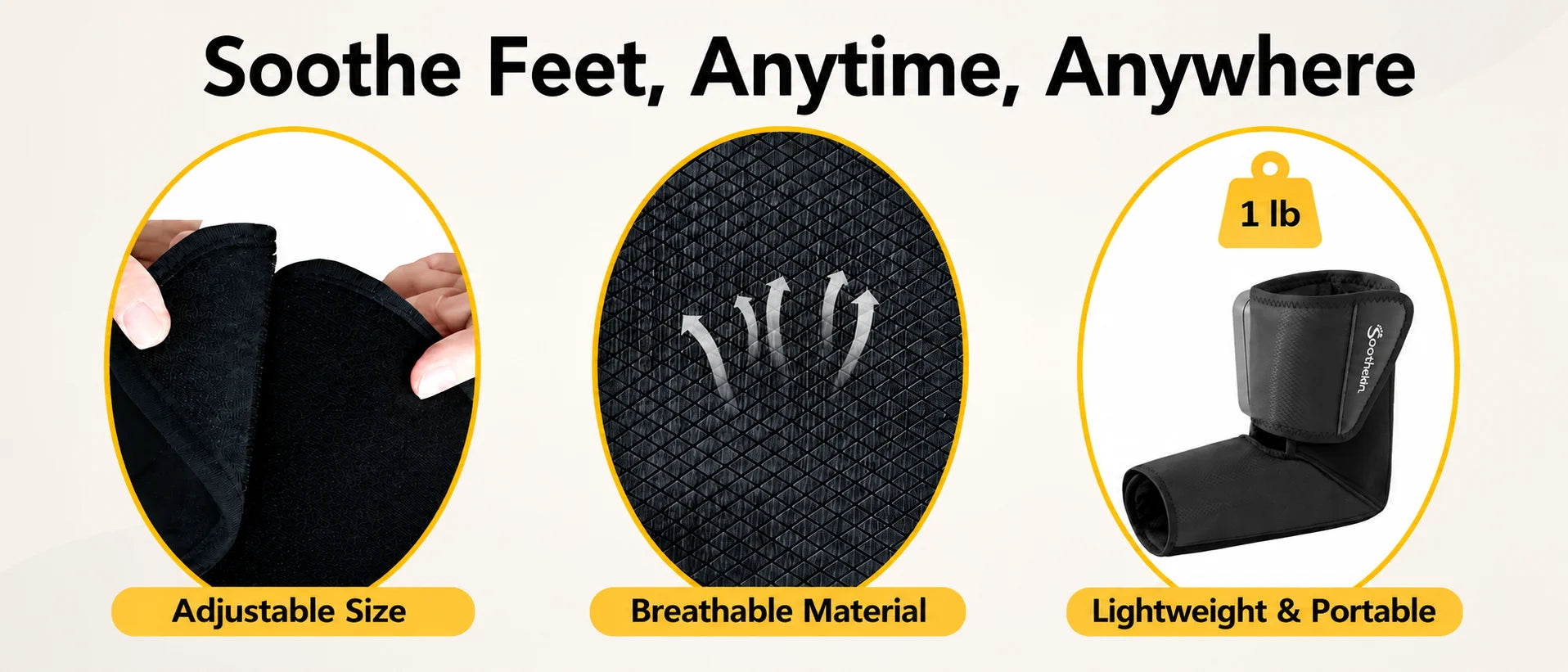 Soothekin portable comfort foot massager — desktop banner